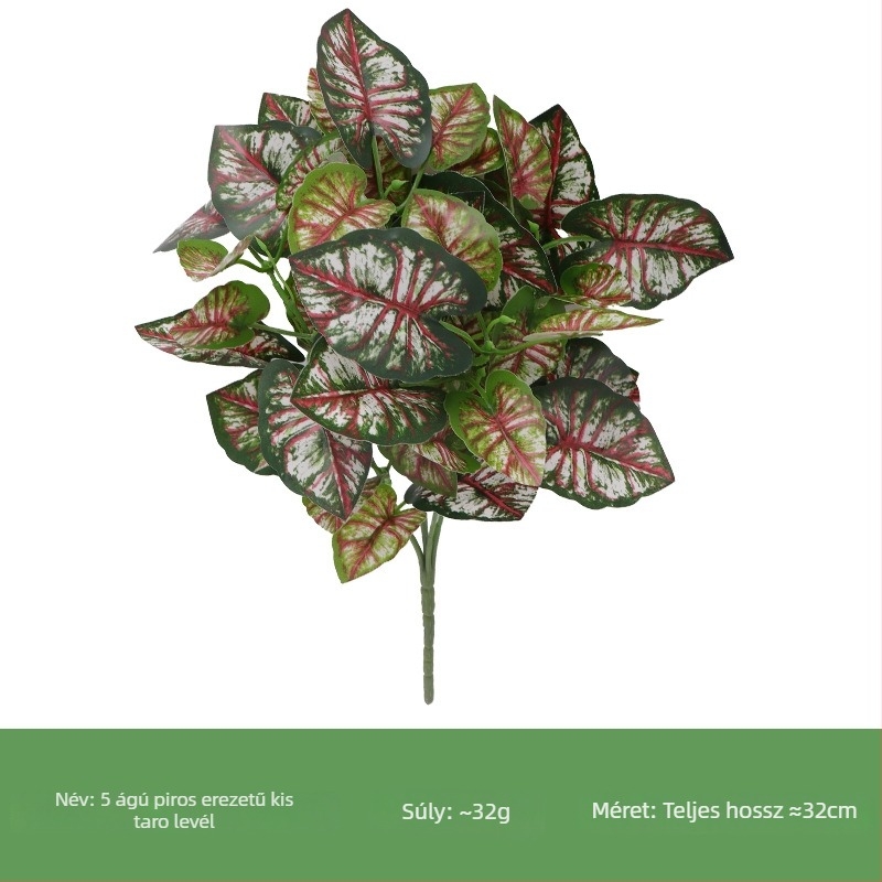 Mesterséges zöld növények csokorban Monstera és pothos levelekkel, falidekorációhoz és tájépítéshez