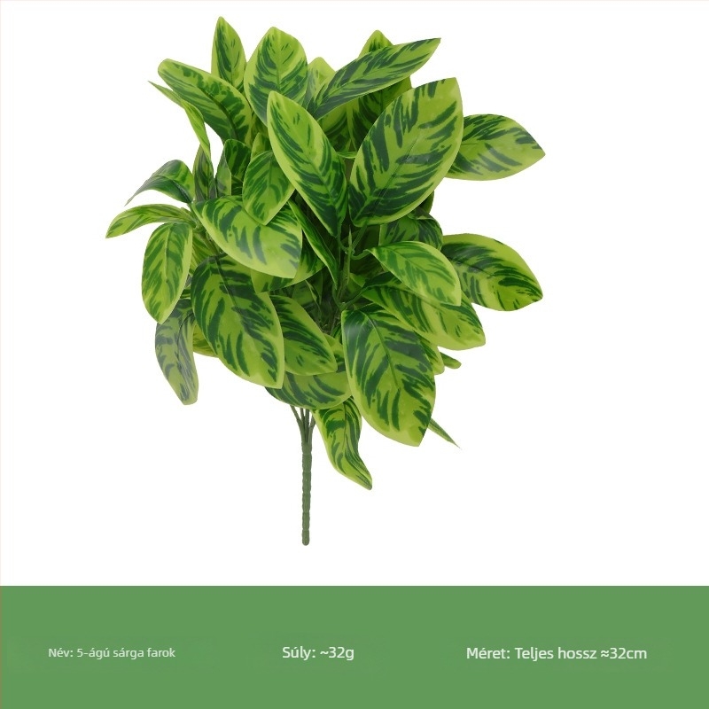 Mesterséges zöld növények csokorban Monstera és pothos levelekkel, falidekorációhoz és tájépítéshez