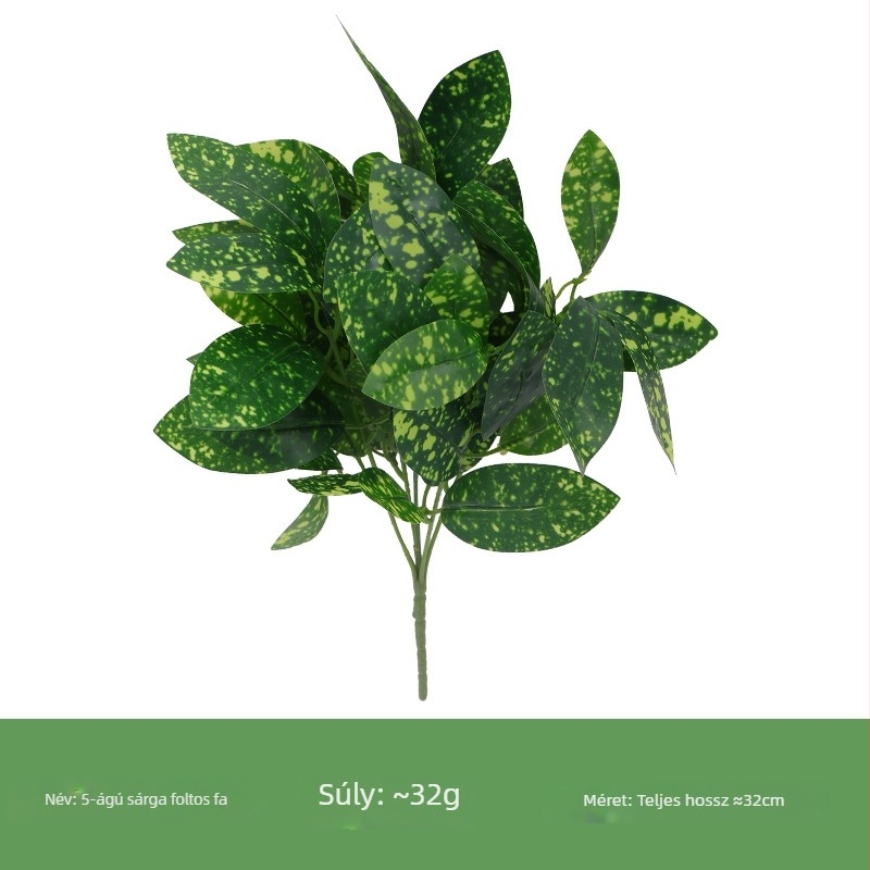 Mesterséges zöld növények csokorban Monstera és pothos levelekkel, falidekorációhoz és tájépítéshez