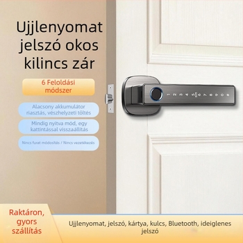 Intelligens ajtózár jelszóval és ujjlenyomat-azonosítással fa ajtókhoz