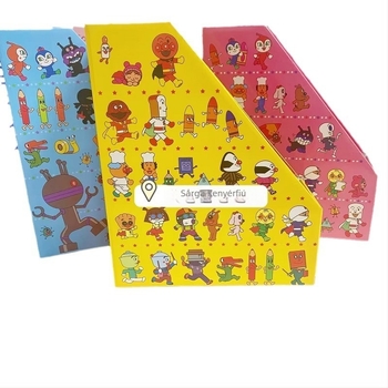 Anpanman kézzel rajzolt stílusú asztali könyvtartó, tároló doboz, asztali könyvespolc, papírdosszié, aranyos rajzfilmfigura