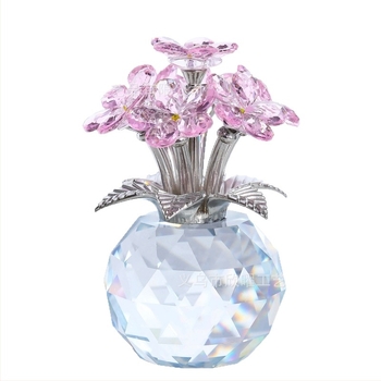 Forget-Me-Not kristály dekorfigura — fehér kristály, modern minimalist stílus, céges ajándékok és esküvői ajándékok