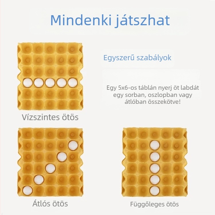 Asztali többjátékos készlet: asztali pingpong, Gomoku, tojáshéjas sakk tábla, asztali ugráló golyó, üveggolyó-kihívás játék, gyerekeknek való dáma