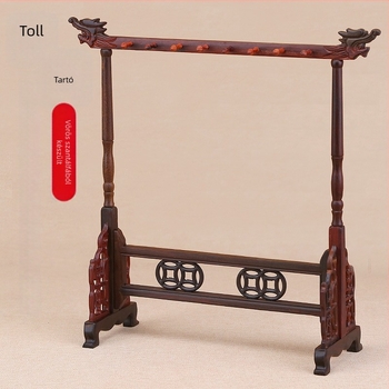Ming-stílusú fa ecsettartó kaligráfiához, kiállításra és tárolásra, rosewood, 36×11.5×36.5 cm, kreatív és minimalist