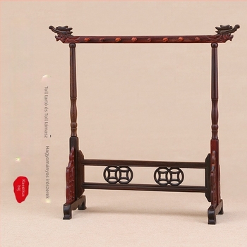 Ming-stílusú fa ecsettartó kaligráfiához, kiállításra és tárolásra, rosewood, 36×11.5×36.5 cm, kreatív és minimalist