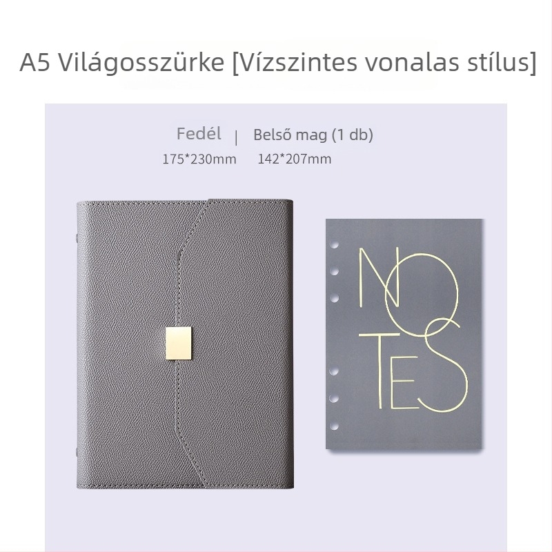 2025 Kiváló minőségű A5-ös méretű notesz leválasztható tervezővel, üzleti iroda használatra, ajándékdobozban