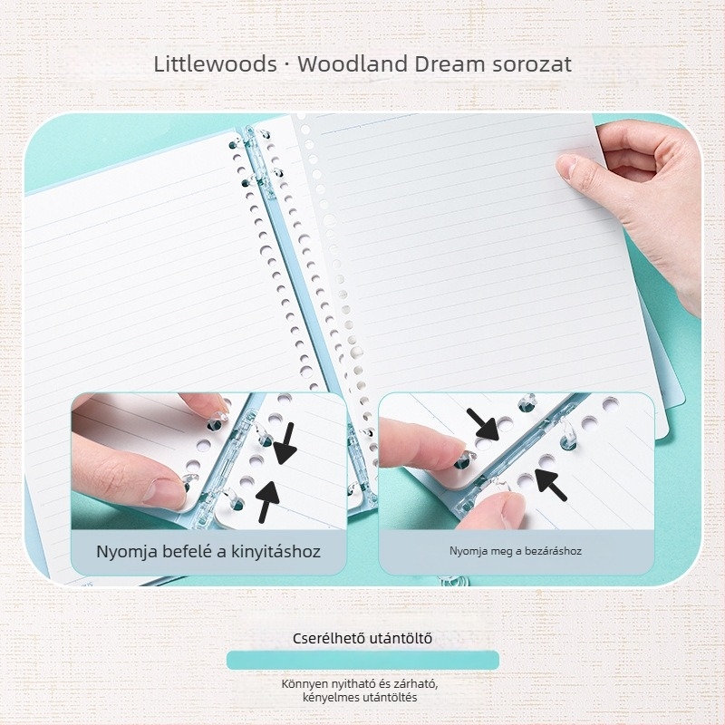 Kokuyo Littlewoods Kimo Dream sor négylyukú notesz campusra