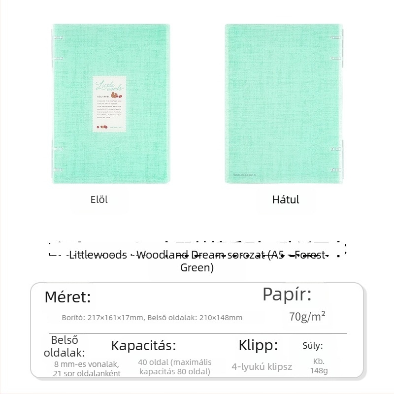 Kokuyo Littlewoods Kimo Dream sor négylyukú notesz campusra