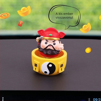 Rezinből készült Vagyon Istene bobblehead autó belső dekorációhoz – középkonzol dekoráció és ajándék