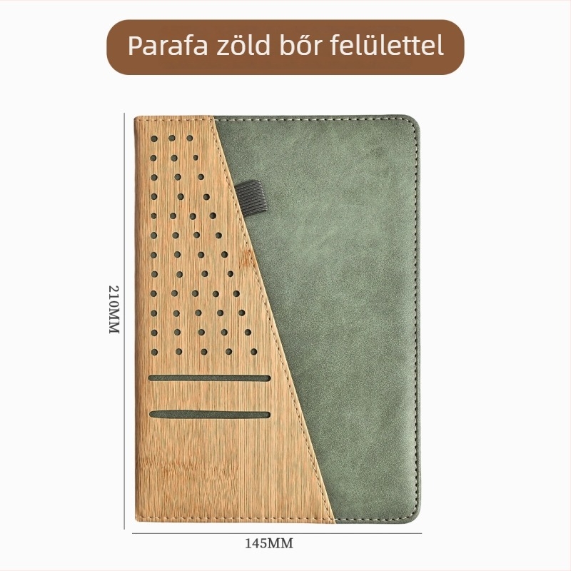 A5-ös notesz készlet parafa-textúrájú borítóval és búzaszalmas dizájnnal, varrott kötés, Dowling papír, 80 g/m², 100–200 oldal, egyszerű stílus, logó nyomtatás egyedi igény szerint