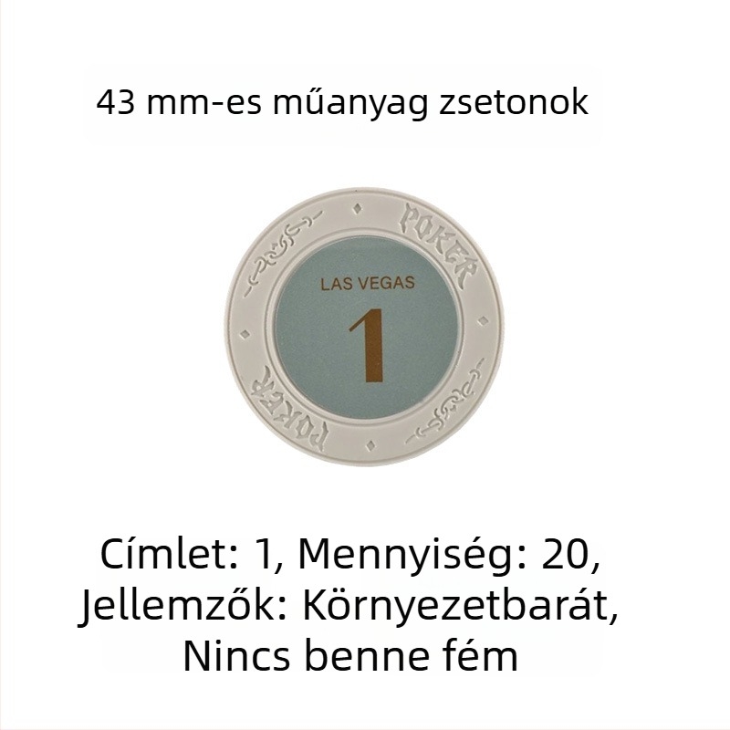 Műanyag agyagból készült zsetonok Texas Hold'em pókerhez, Mahjonghoz és játékszobákba; 43 mm, 12 színű készlet; zsetonok a szórakoztatásra és jutalmazásra