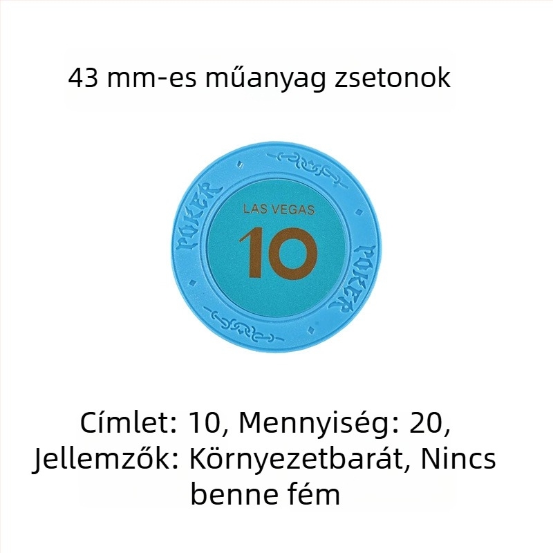 Műanyag agyagból készült zsetonok Texas Hold'em pókerhez, Mahjonghoz és játékszobákba; 43 mm, 12 színű készlet; zsetonok a szórakoztatásra és jutalmazásra