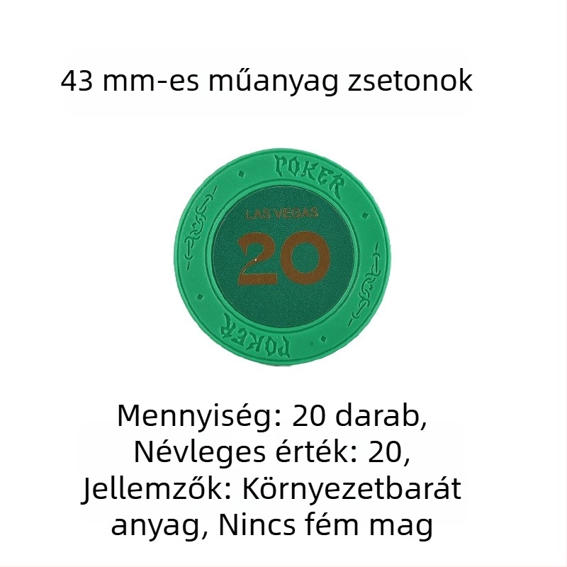 Műanyag agyagból készült zsetonok Texas Hold'em pókerhez, Mahjonghoz és játékszobákba; 43 mm, 12 színű készlet; zsetonok a szórakoztatásra és jutalmazásra