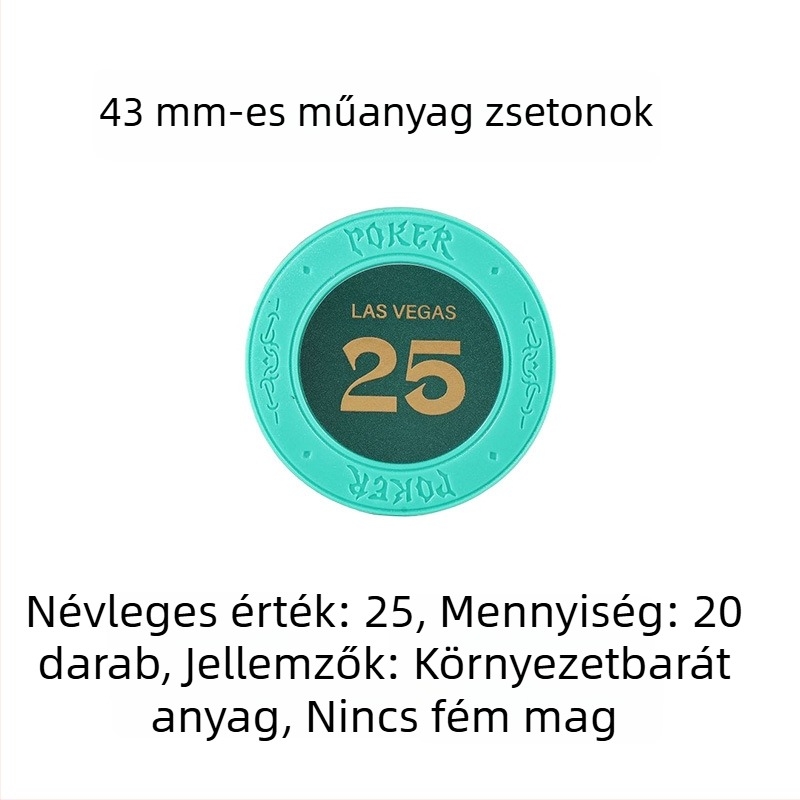 Műanyag agyagból készült zsetonok Texas Hold'em pókerhez, Mahjonghoz és játékszobákba; 43 mm, 12 színű készlet; zsetonok a szórakoztatásra és jutalmazásra