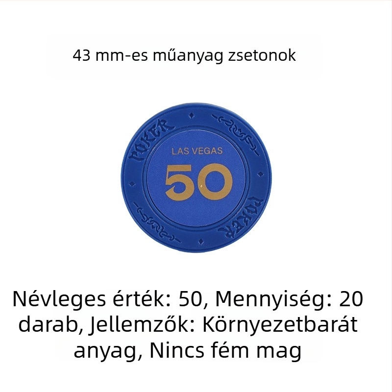 Műanyag agyagból készült zsetonok Texas Hold'em pókerhez, Mahjonghoz és játékszobákba; 43 mm, 12 színű készlet; zsetonok a szórakoztatásra és jutalmazásra