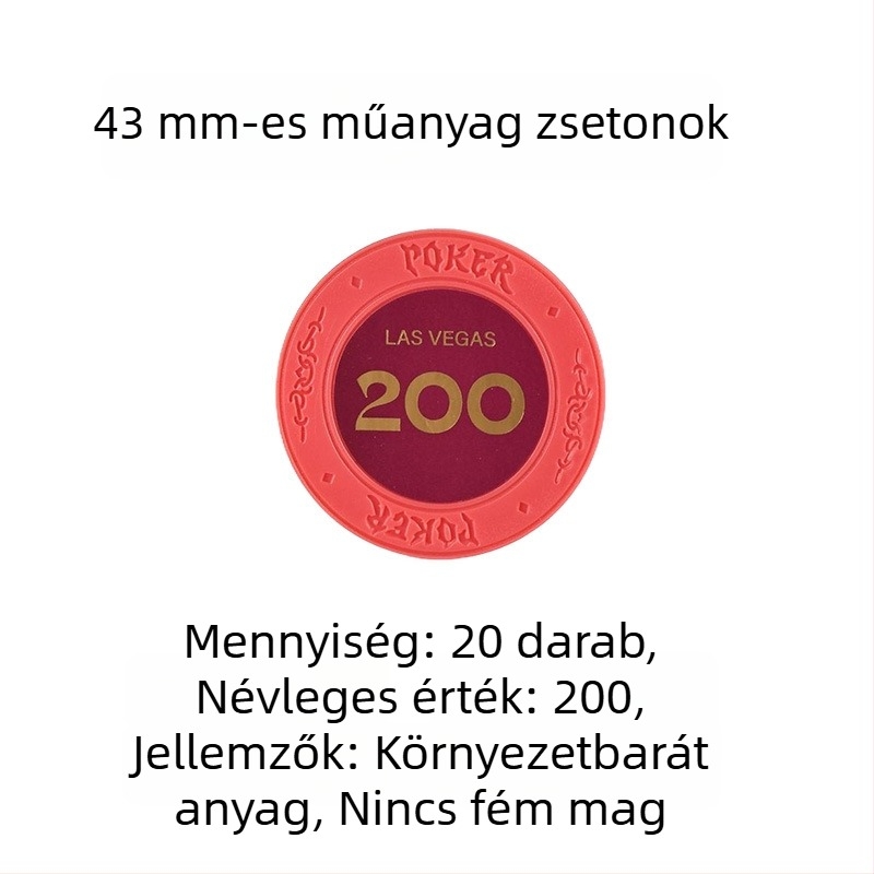 Műanyag agyagból készült zsetonok Texas Hold'em pókerhez, Mahjonghoz és játékszobákba; 43 mm, 12 színű készlet; zsetonok a szórakoztatásra és jutalmazásra