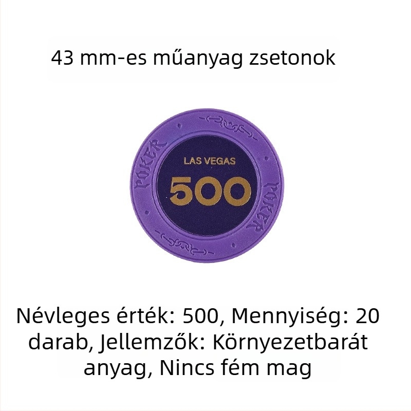 Műanyag agyagból készült zsetonok Texas Hold'em pókerhez, Mahjonghoz és játékszobákba; 43 mm, 12 színű készlet; zsetonok a szórakoztatásra és jutalmazásra