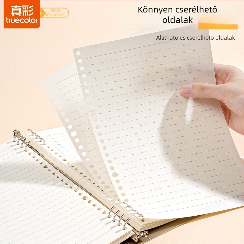 True Color B5 cserélhető noteszrefill A5-ös méretű, vonalas, üres és rácsos oldalakkal angol nyelv gyakorlásához