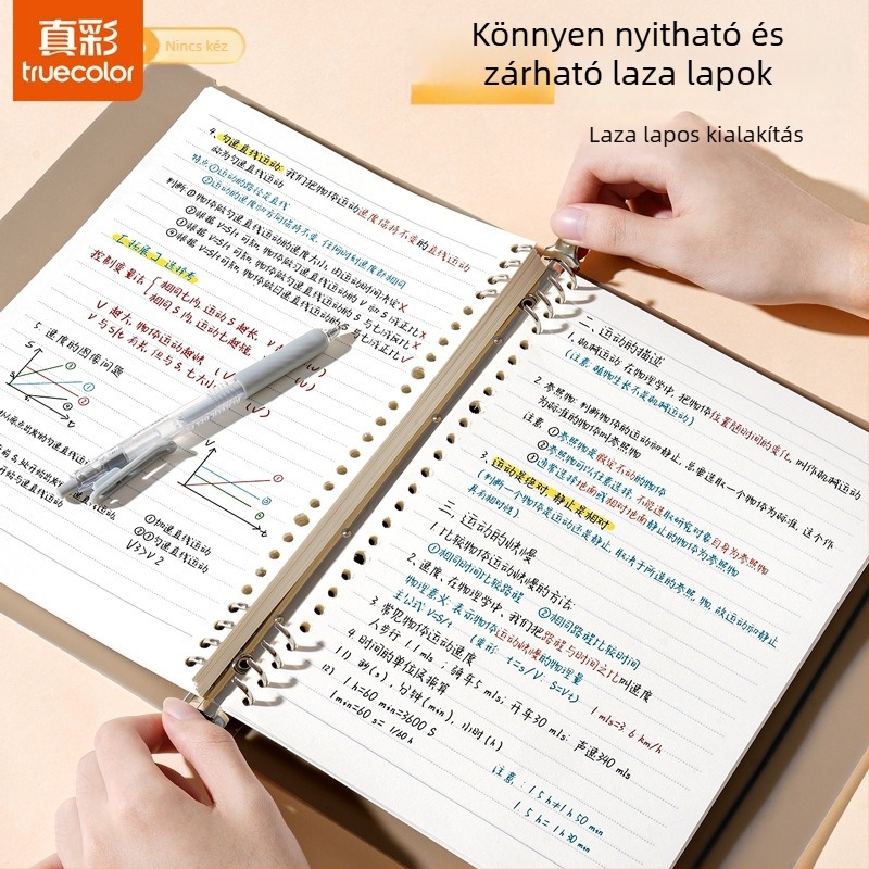 True Color B5 cserélhető noteszrefill A5-ös méretű, vonalas, üres és rácsos oldalakkal angol nyelv gyakorlásához