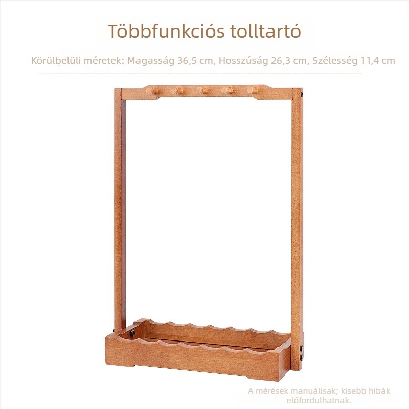 Többfunkciós fa toll- és ecsettartó, új kínai stílusú asztali rendező a Négy Kincs a Tanulmány számára