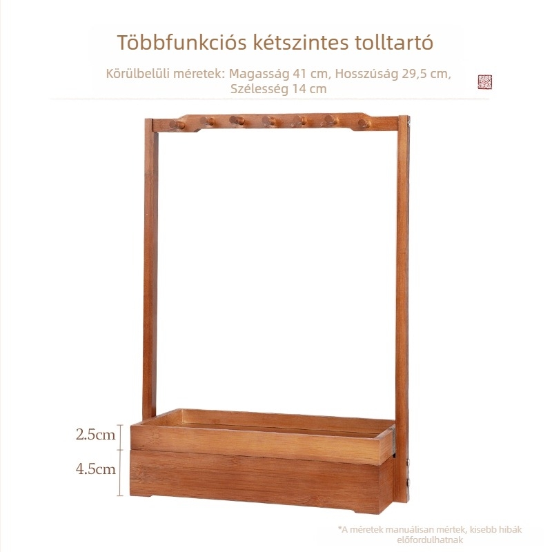 Többfunkciós fa toll- és ecsettartó, új kínai stílusú asztali rendező a Négy Kincs a Tanulmány számára