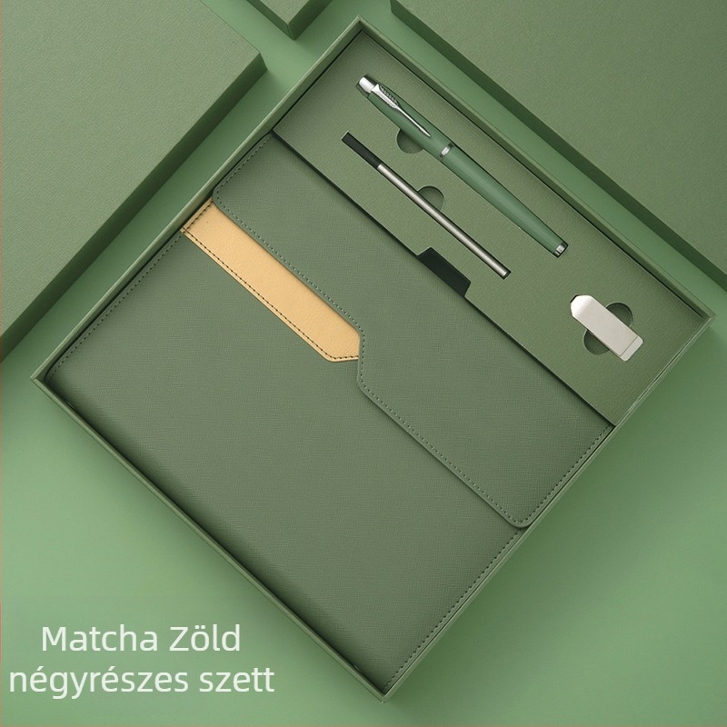 A5-ös multifunkcionális notesz cserélhető lapokkal — ajándékdobozos készlet egyedi logóval