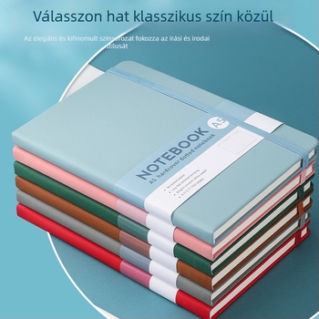 A5-ös méretű notesz pánttal, 100 oldal, Dowling-papír 80 g/m², egyszerű irodai tervező