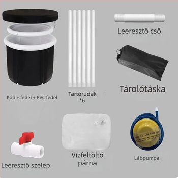 Összecsukható, felfújható jégfürdő kád felnőtteknek, hordozható otthoni használatra