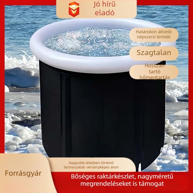 Összecsukható, felfújható jégfürdő kád felnőtteknek, hordozható otthoni használatra