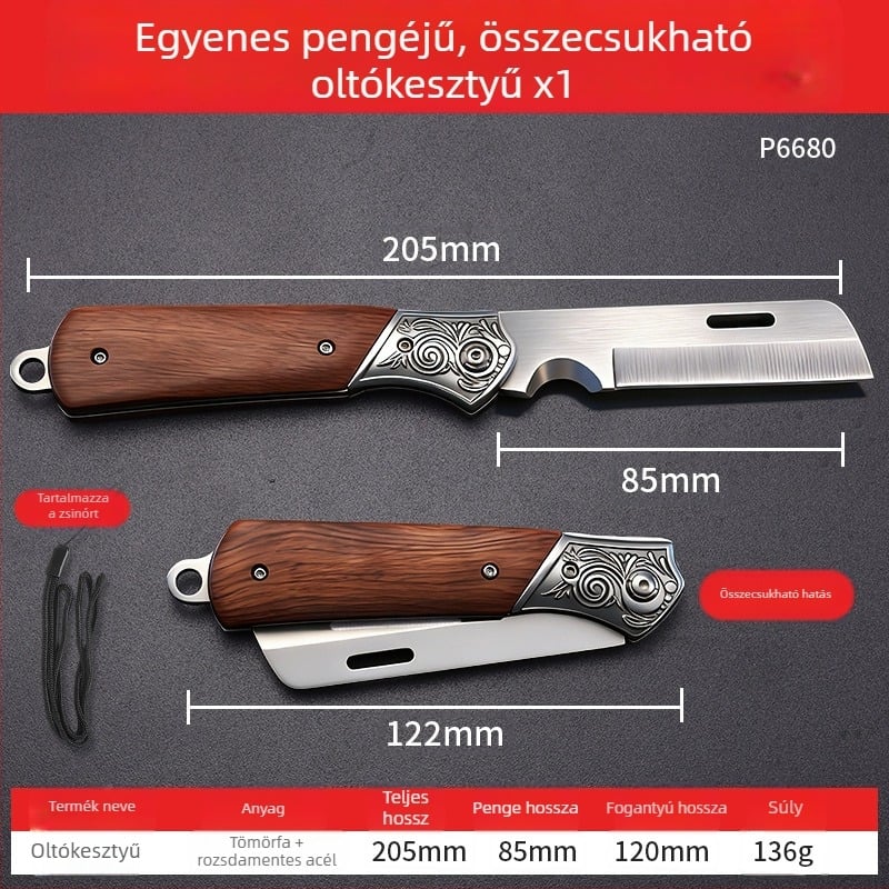 Szakmai kerti oltókés otthoni használatra, vastított nagy szilárdságú rozsdamentes acélból, többfunkciós gyümölcsfa oltókés.