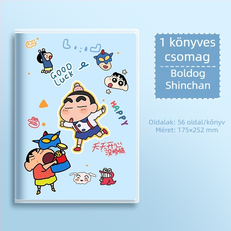 B5 méretű notesz PVC borítóval, bőrtapintású érzet, vízálló, vonalas oldalak, japán-koreai aranyos stílusú, középiskolások számára