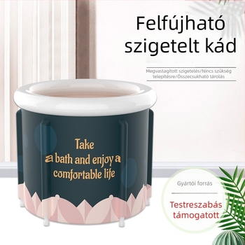 Felfújható felnőtt fürdőkáda jégfürdéshez, otthoni használatra, szerelés nélkül, megnövelt méretű, megvastagított, összecsukható