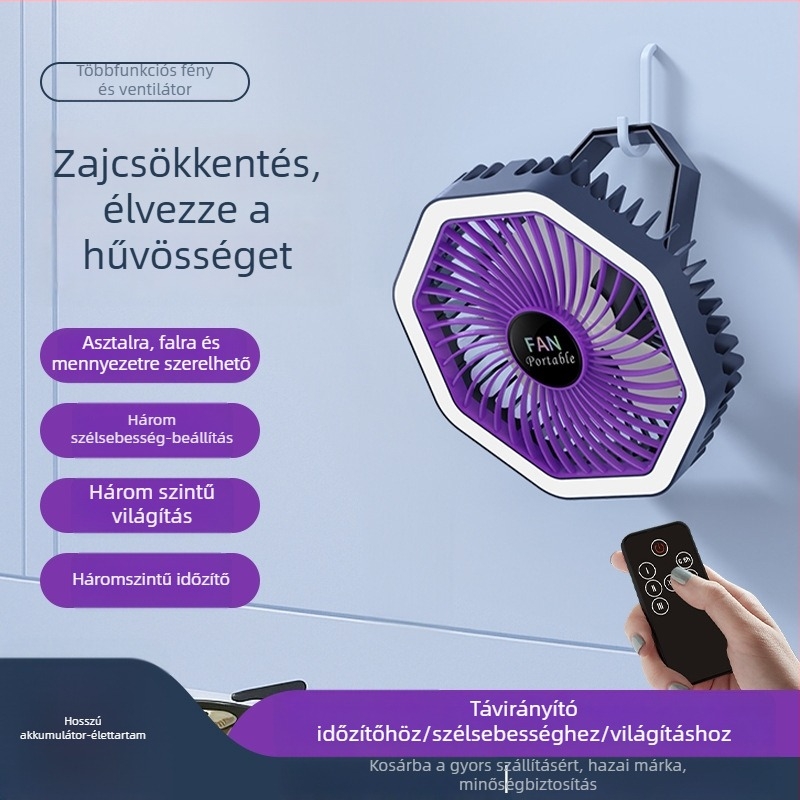 Kis USB-s függőventilátor emeletes ágyhoz szúnyoghálóval, csendes, újratölthető, ideális irodai és kollégiumi használatra