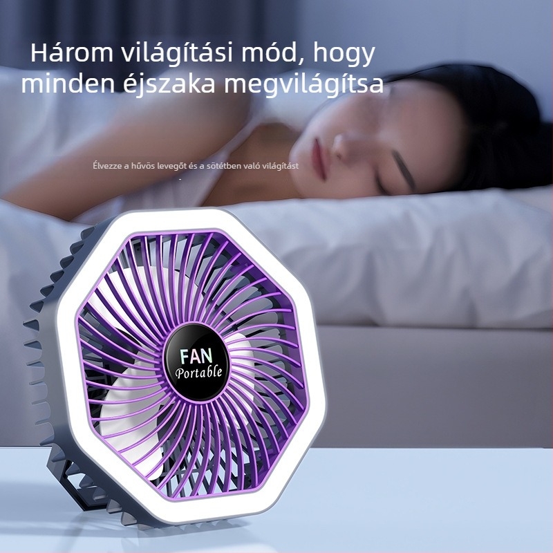 Kis USB-s függőventilátor emeletes ágyhoz szúnyoghálóval, csendes, újratölthető, ideális irodai és kollégiumi használatra