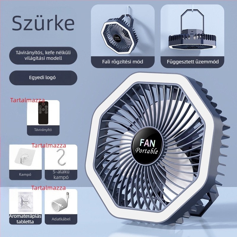 Kis USB-s függőventilátor emeletes ágyhoz szúnyoghálóval, csendes, újratölthető, ideális irodai és kollégiumi használatra