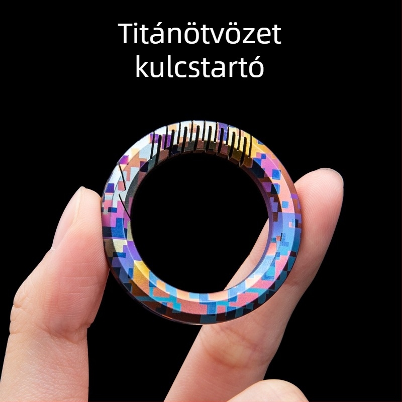 Titán ötvözet kulcstartó Crazy Cowhide bőrrel autókulcsokhoz; univerzális Mercedes-Benz, BMW és Audi számára; uniszex medál