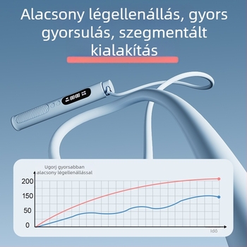 Elektronikus számláló ugrókötél időmérővel és újratölthető akkumulátorral, 2.8 m hosszú, gyerekeknek és diákoknak