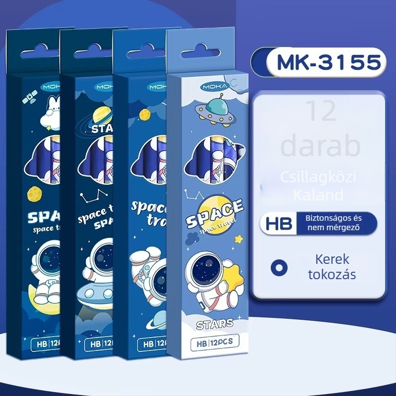 12 db HB ceruza gyerekeknek, nem mérgező, rajz- és vizsga ceruzák