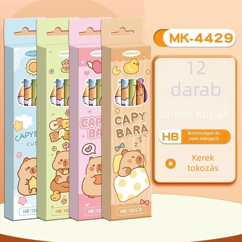 12 db HB ceruza gyerekeknek, nem mérgező, rajz- és vizsga ceruzák