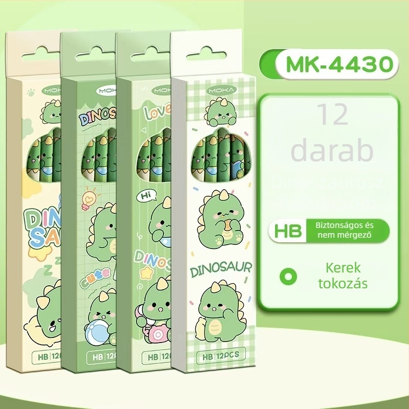 12 db HB ceruza gyerekeknek, nem mérgező, rajz- és vizsga ceruzák