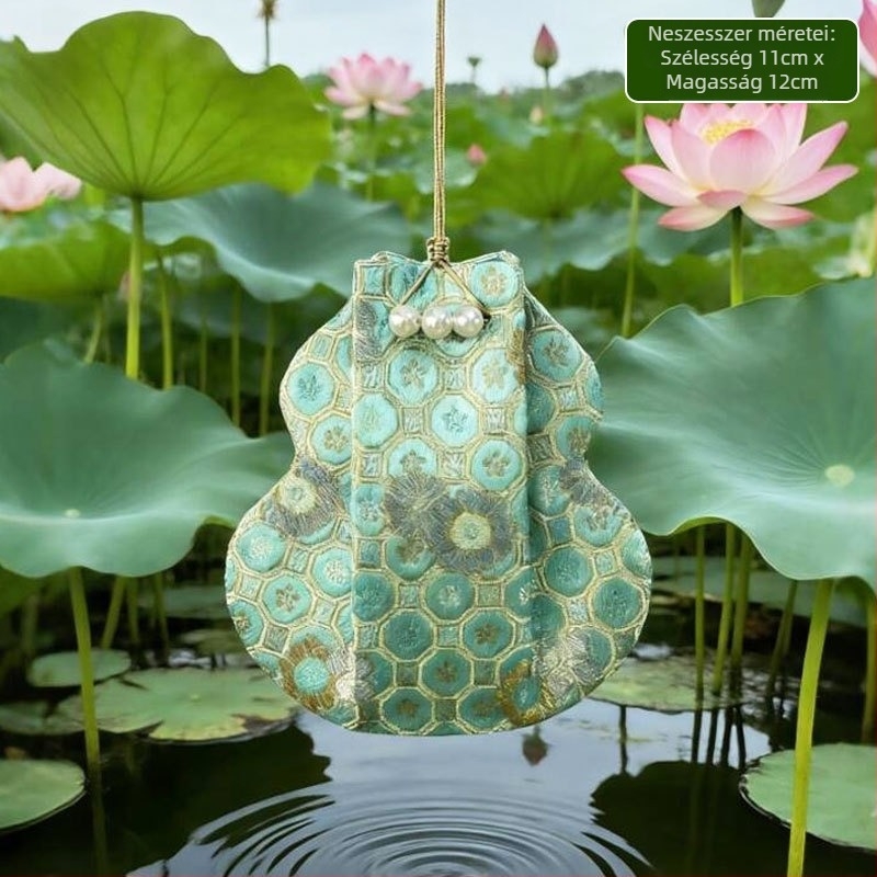 Hanfu kiegészítő készlet: tök alakú illatos tasak, brokát erszény, szerencsezsák, hordozható amulett, hagyományos stílus