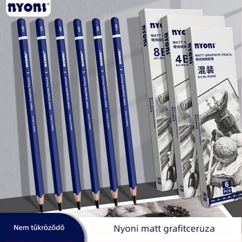 Nyoni matt rajzceruzák 2B skiccekhez, nem fényesek, HB, kevert 4B, sötét grafit