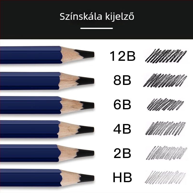 Nyoni matt rajzceruzák 2B skiccekhez, nem fényesek, HB, kevert 4B, sötét grafit