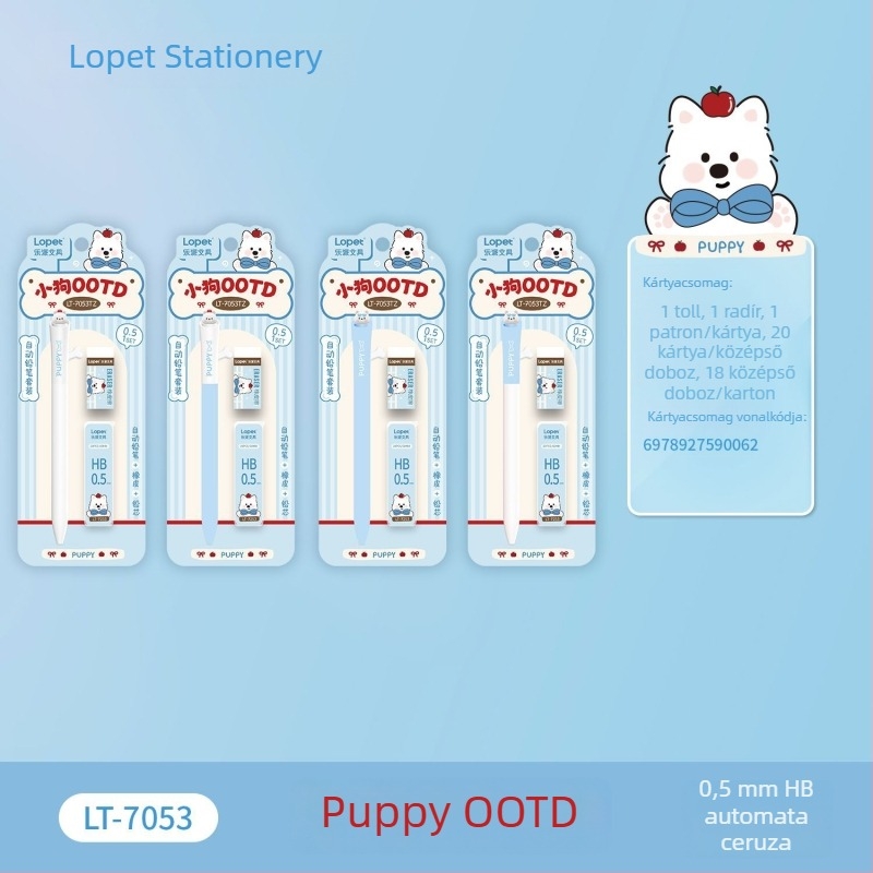 Lopet LT-7053 Puppy OOTD mechanikus ceruza — aranyos karikatúra ceruzakészlet