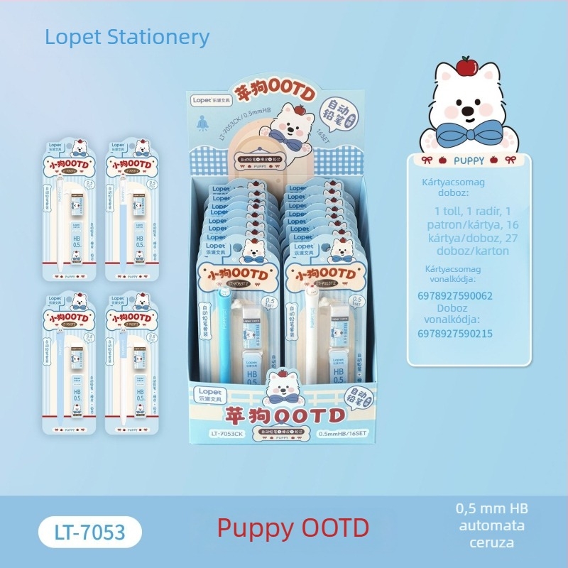 Lopet LT-7053 Puppy OOTD mechanikus ceruza — aranyos karikatúra ceruzakészlet