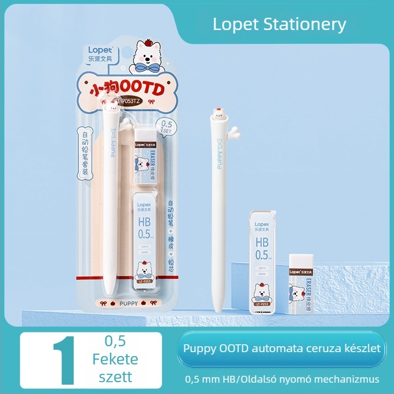 Lopet LT-7053 Puppy OOTD mechanikus ceruza — aranyos karikatúra ceruzakészlet