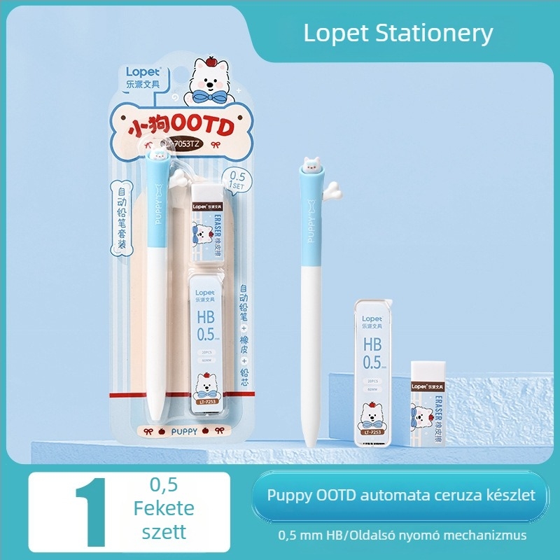 Lopet LT-7053 Puppy OOTD mechanikus ceruza — aranyos karikatúra ceruzakészlet