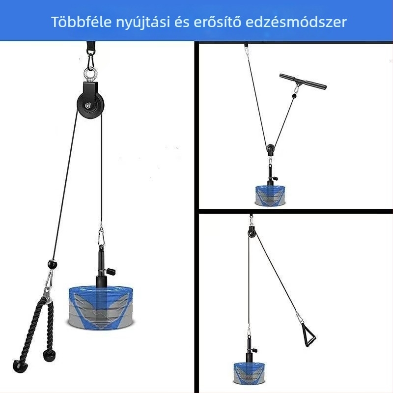 DIY otthoni edzőtermi módosító készlet: magas húzó és kábeles fly gyakorlatok acélhuzallal
