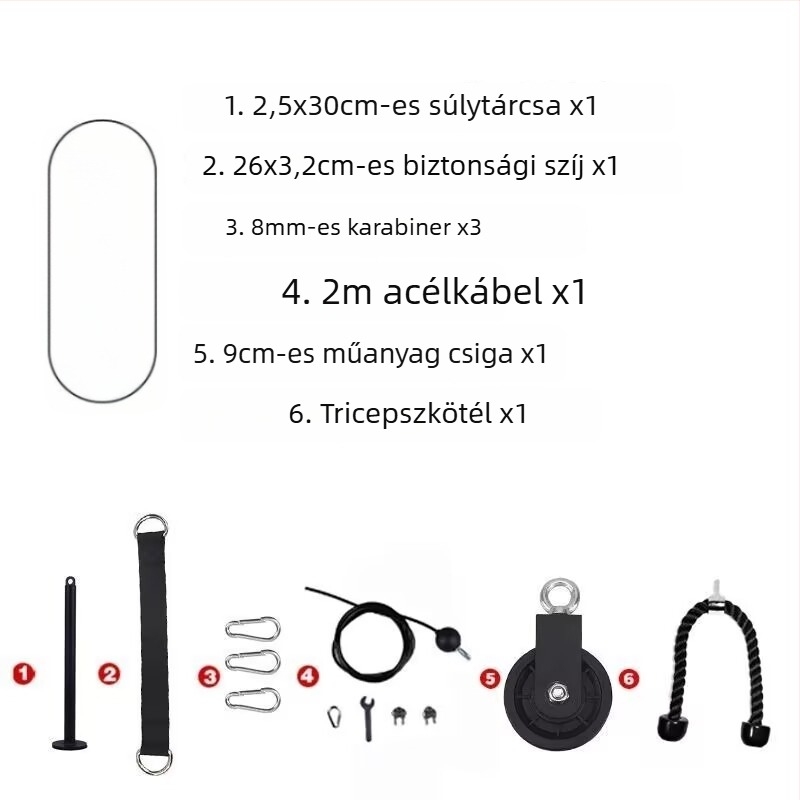 DIY otthoni edzőtermi módosító készlet: magas húzó és kábeles fly gyakorlatok acélhuzallal