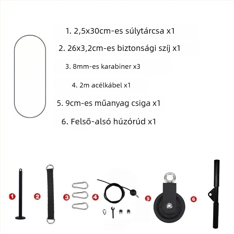DIY otthoni edzőtermi módosító készlet: magas húzó és kábeles fly gyakorlatok acélhuzallal